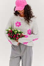 Flauschiger Love-Pullover