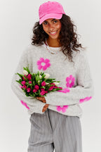 Flauschiger Love-Pullover
