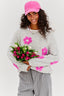 Flauschiger Love-Pullover