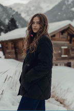 Meribel mørk slik dunjakke