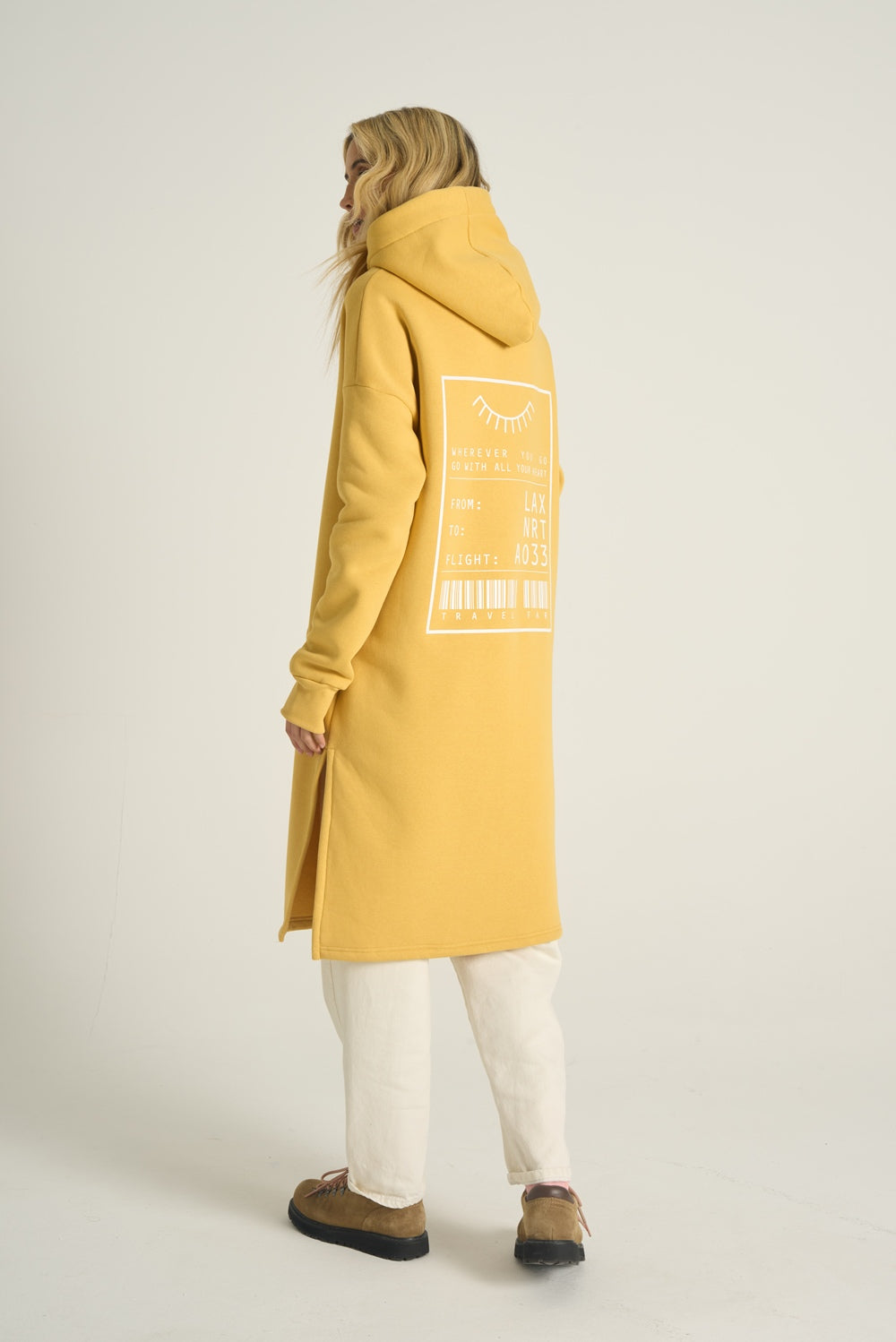 Langer Kapuzenpullover One Way Ticket