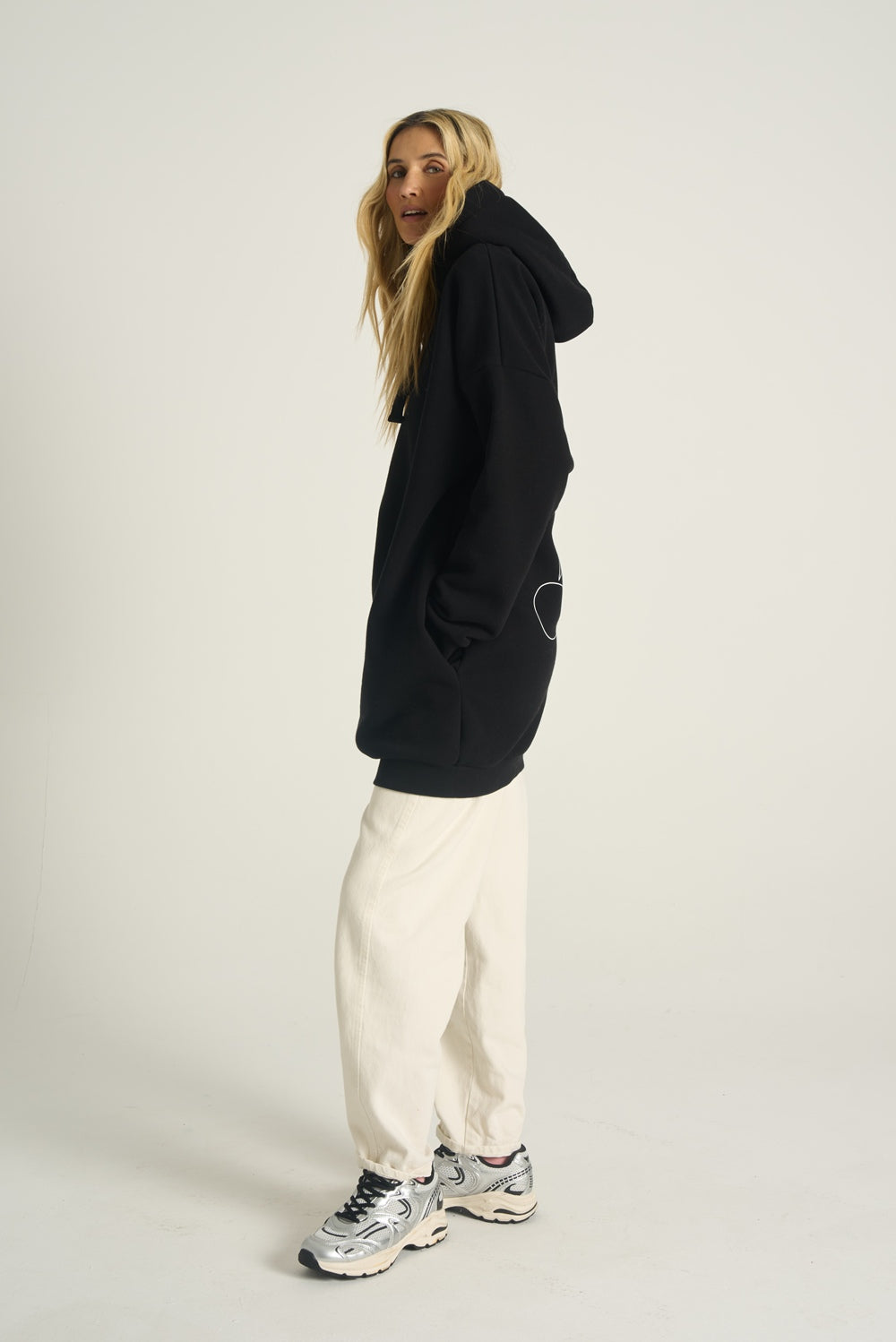 Wilder Fuchs langer Kapuzenpullover