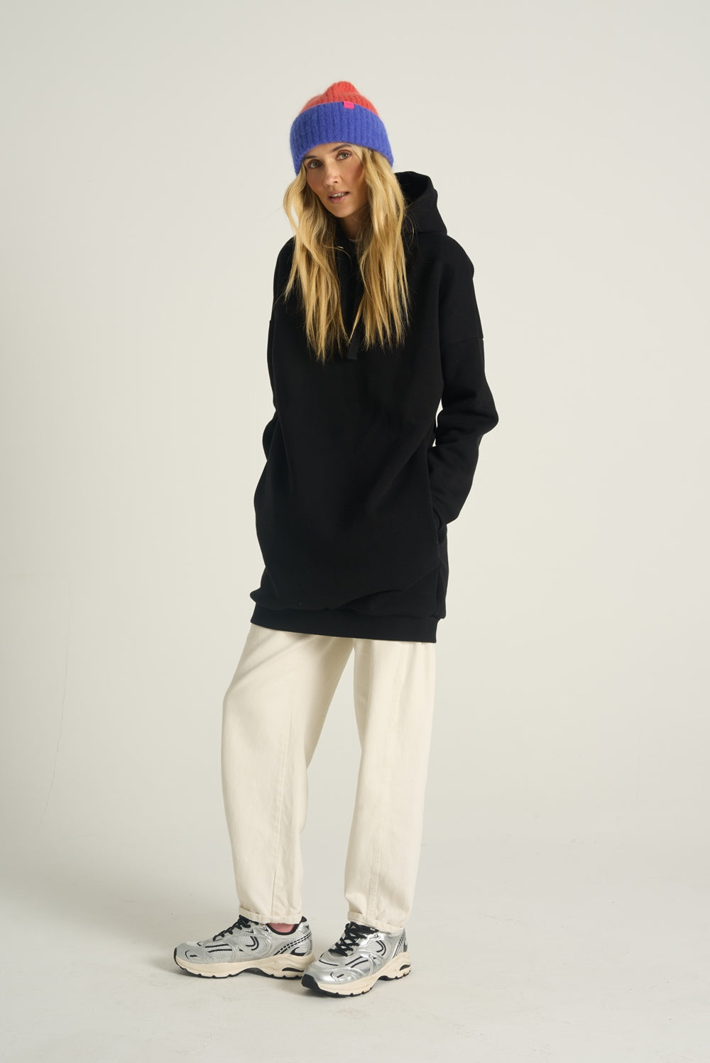 Wilder Fuchs langer Kapuzenpullover