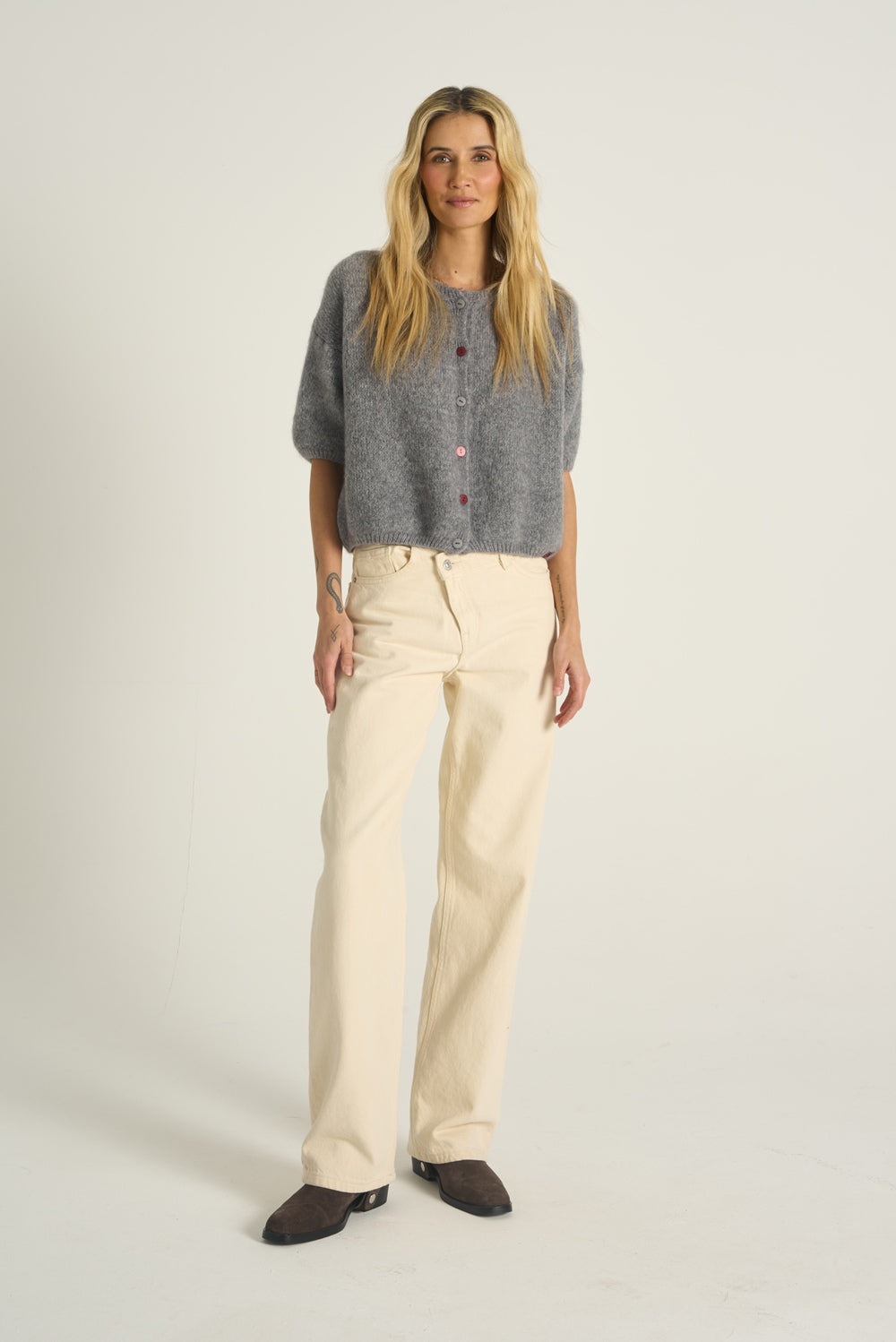 Silver Feather wollen mix vest