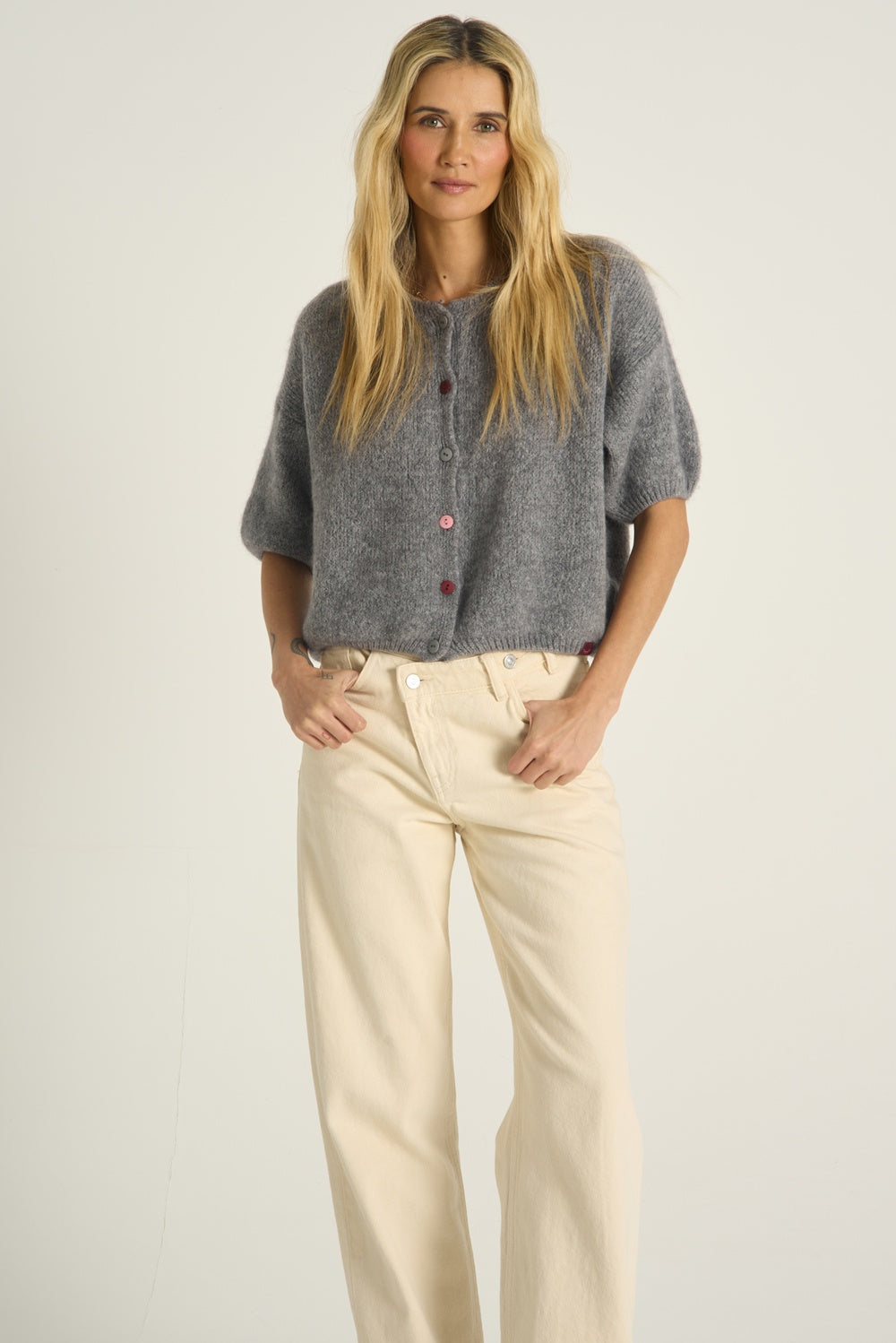 Silver Feather wollen mix vest