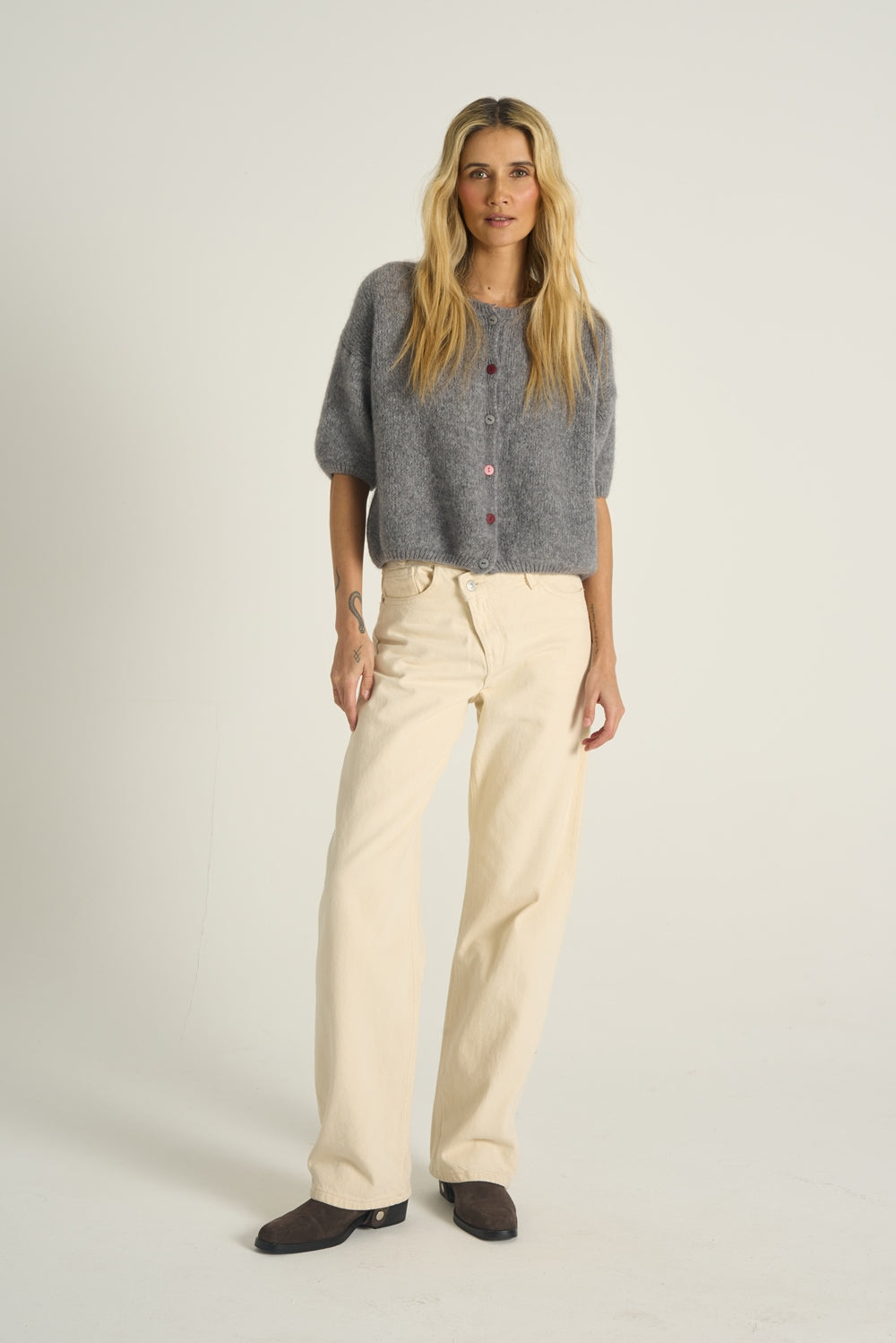 Silver Feather wollen mix vest