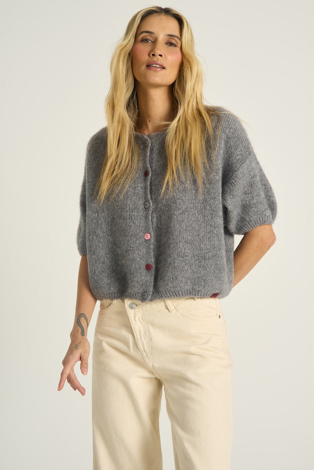 Silver Feather wollen mix vest