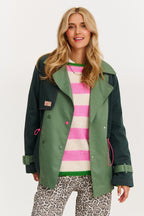 Bubble Mint kurzer Trenchcoat