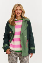 Bubble Mint kurzer Trenchcoat