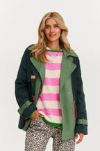 Bubble Mint kurzer Trenchcoat
