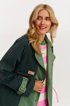 Bubble Mint kurzer Trenchcoat