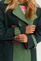 Bubble Mint kurzer Trenchcoat