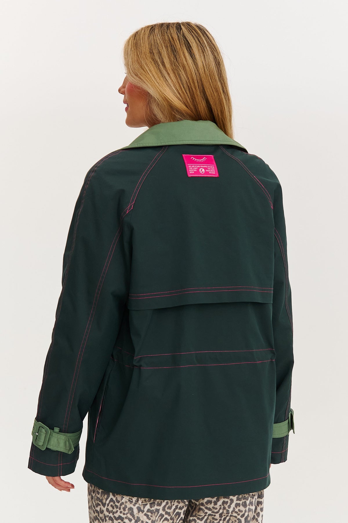 Bubble Mint kurzer Trenchcoat