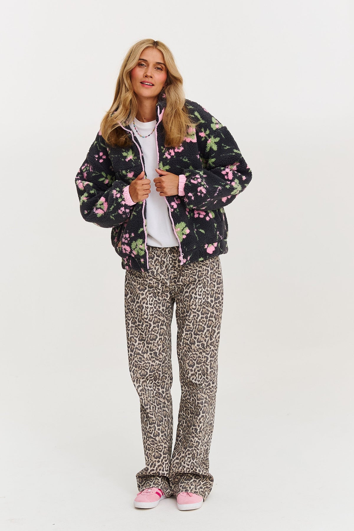 Kuschelige Polar-Gänseblümchen Jacke