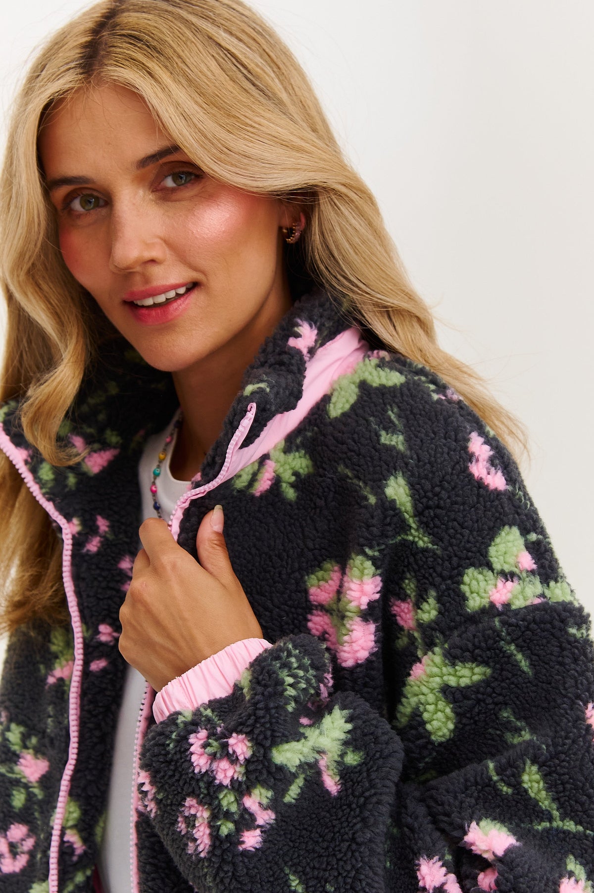 Kuschelige Polar-Gänseblümchen Jacke