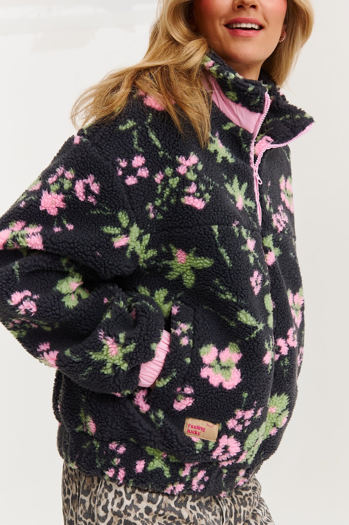 Kuschelige Polar-Gänseblümchen Jacke