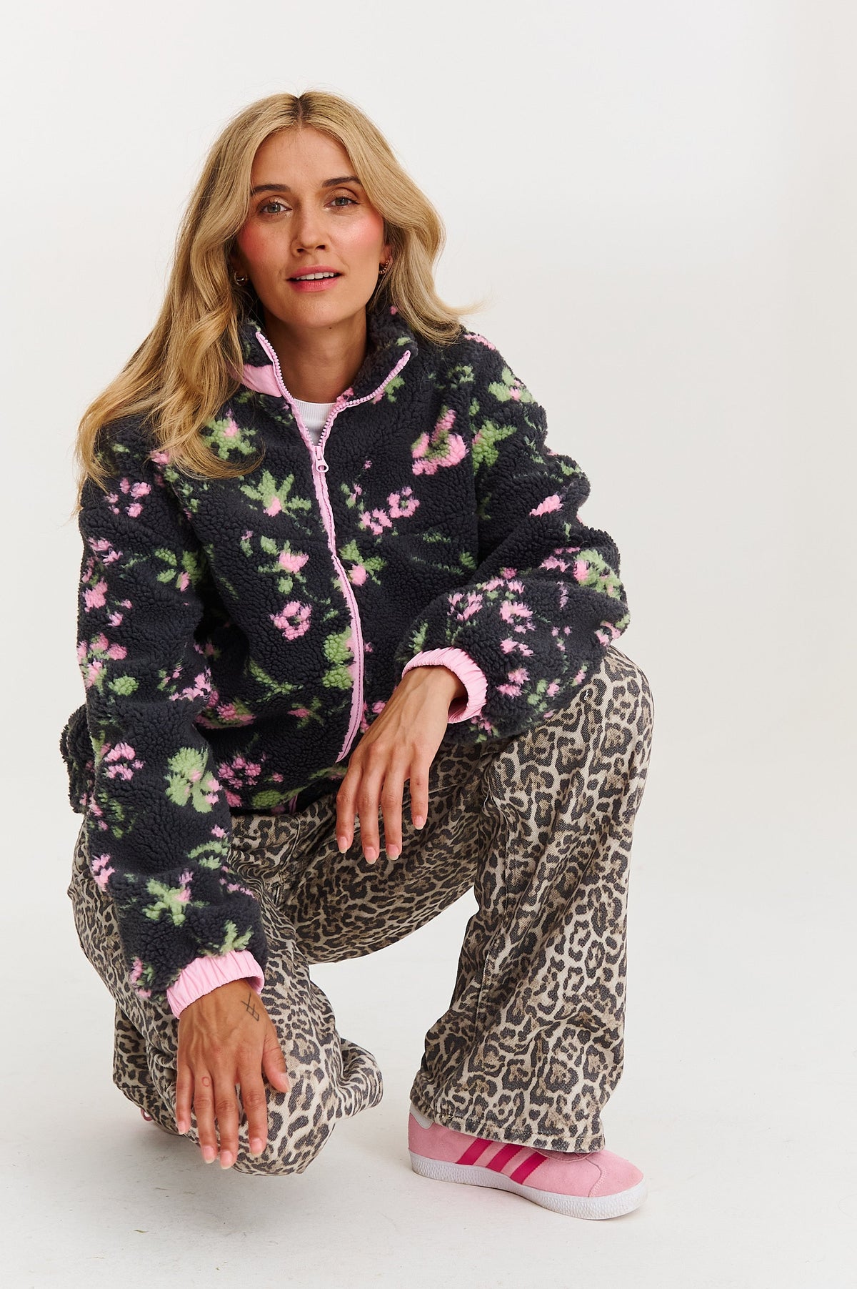 Kuschelige Polar-Gänseblümchen Jacke