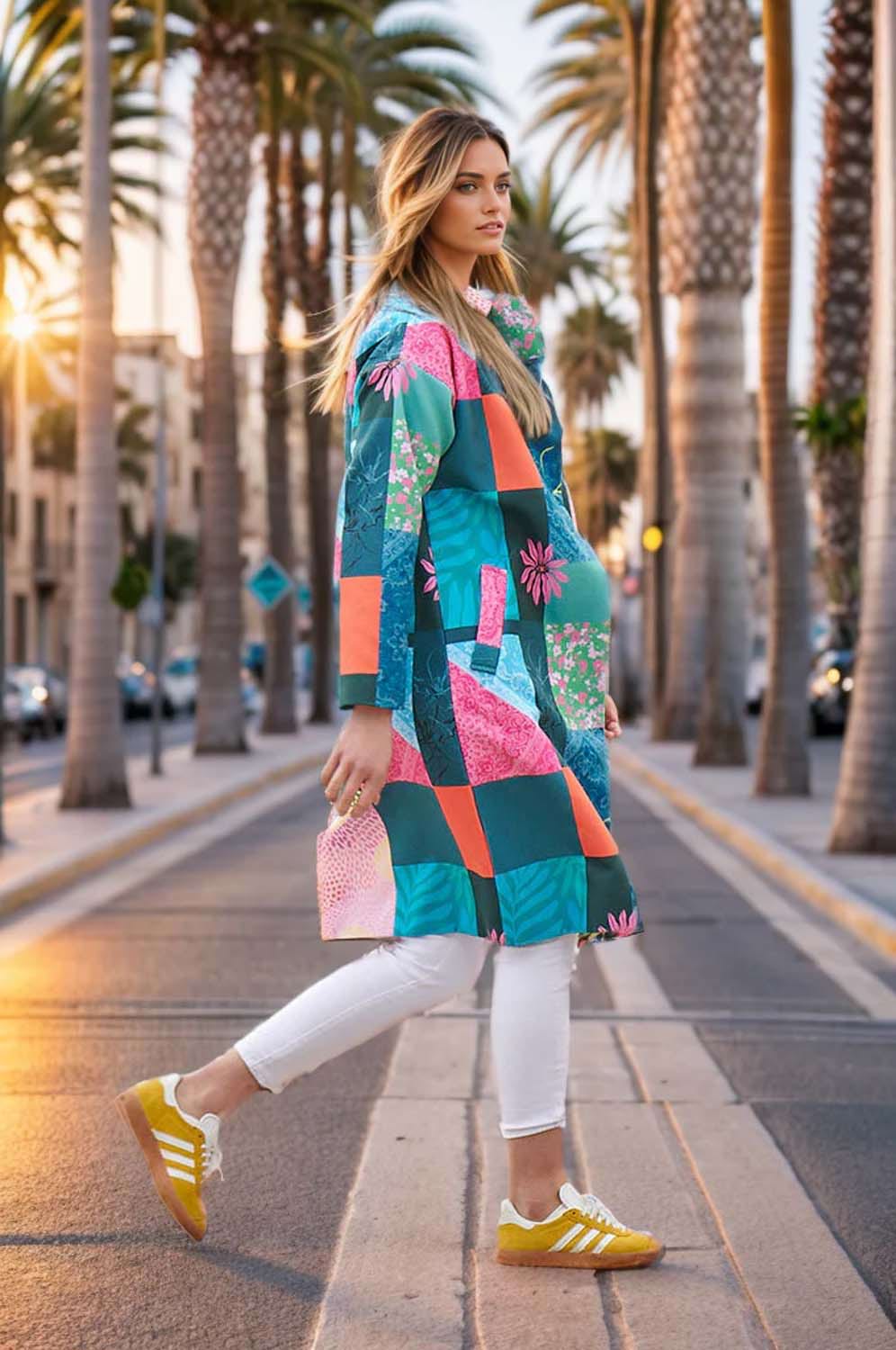 Garden Of Magic patchwork classic cut coat – NAOKO-STORE.com Garden Of Magic patchwork classic cut coat – NAOKO-STORE.com
