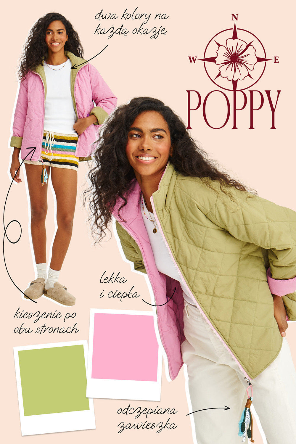 Mohn-Pistazie-Kuss Wendejacke