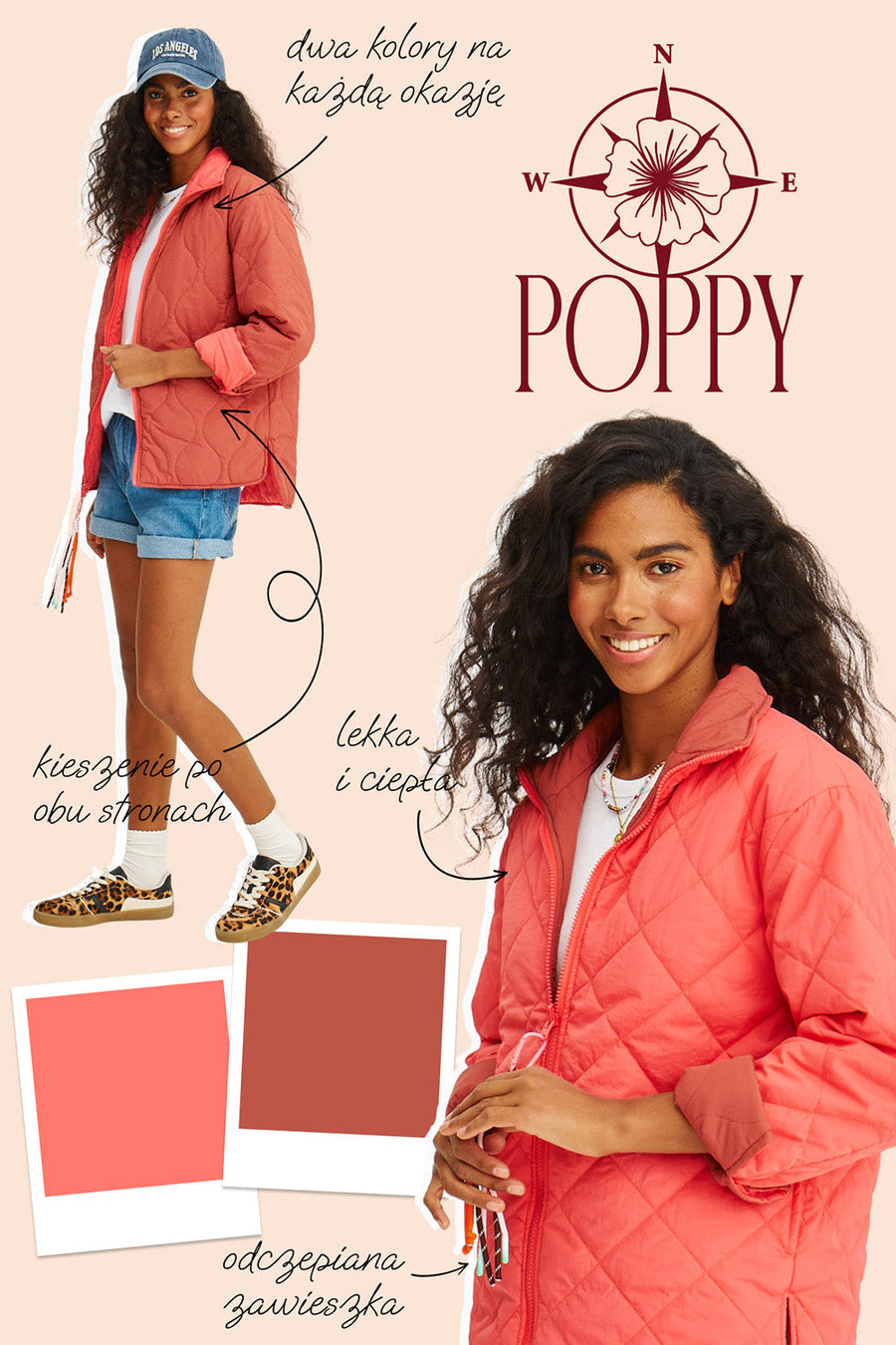 Obojstranná bunda Poppy Choco Mousse