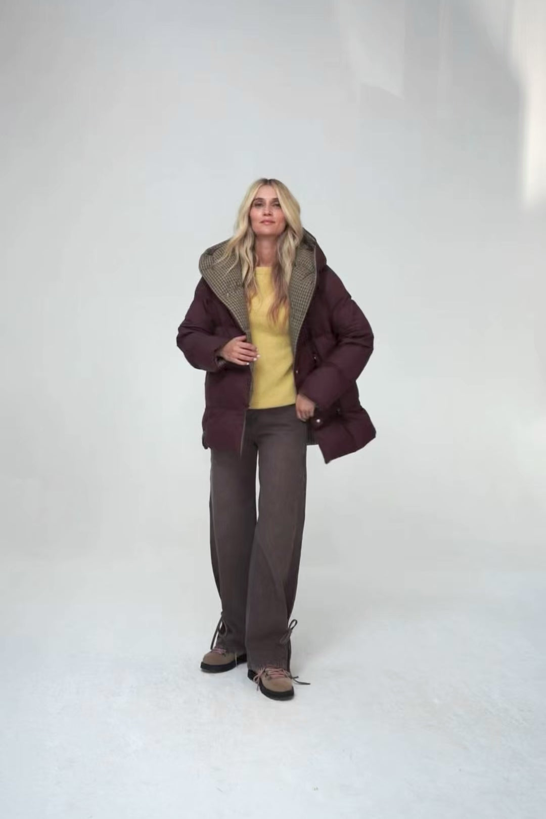 Alaska Moody Plaid Reversible Winter Jacket