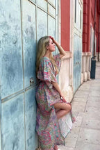Sjana long dress with binding