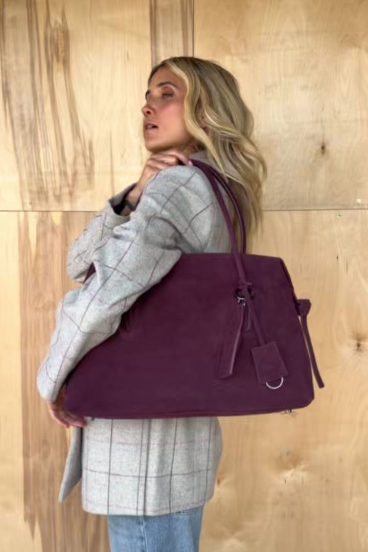 Borsa a mano in pelle scamosciata No Rush