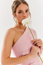 Blush Blossom asymmetrical dress