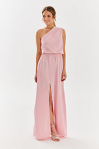 Blush Blossom asymmetrical dress