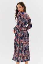Rochie lungă The Frozen Lilly cu talie accentuată