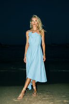 Bluetiful Chaos Linen Midi Dress