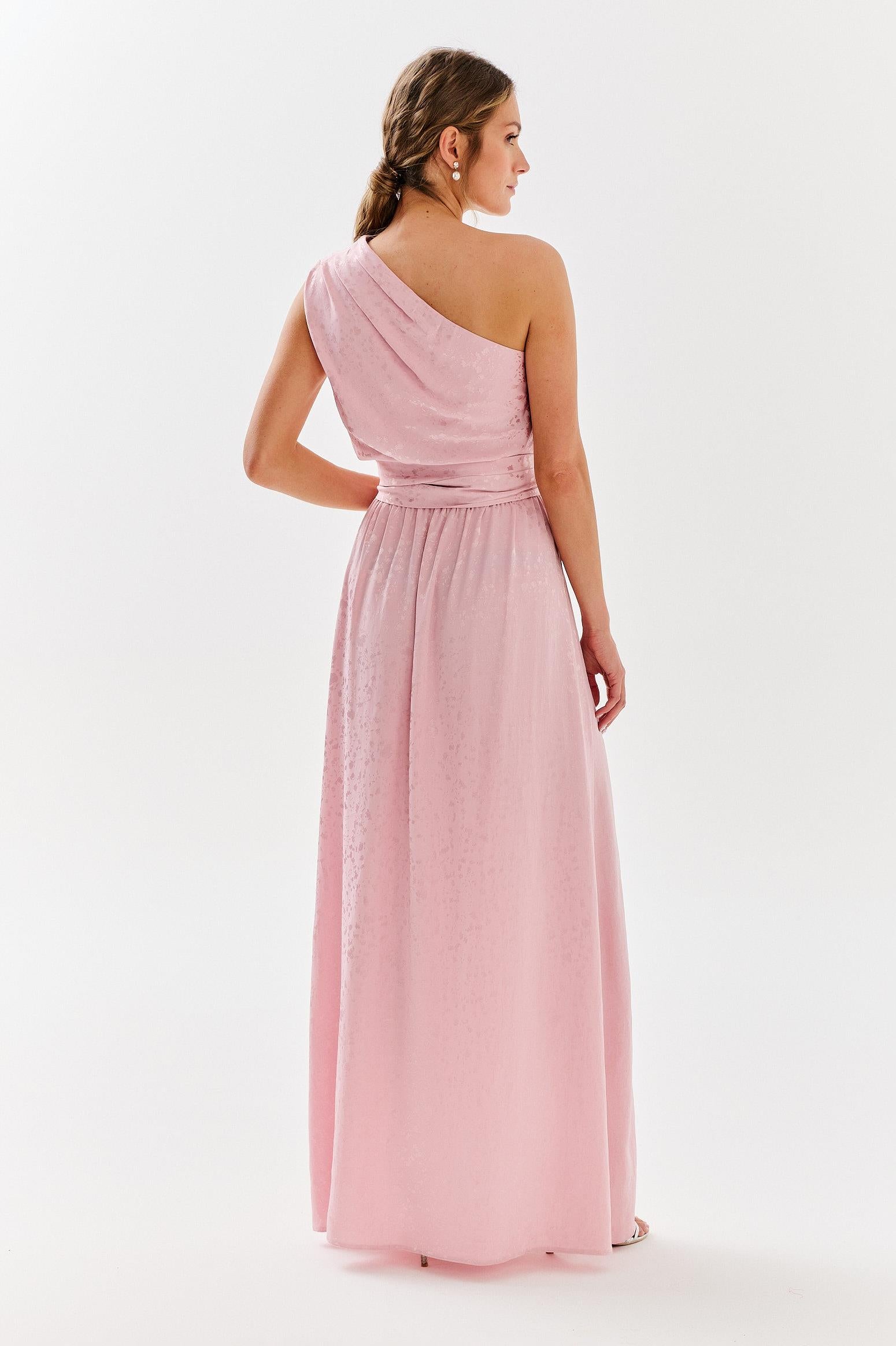 Blush Blossom asymmetrical dress