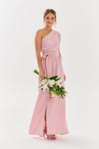 Blush Blossom asymmetrical dress