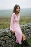 Gentle Blush Knit Midi Dress
