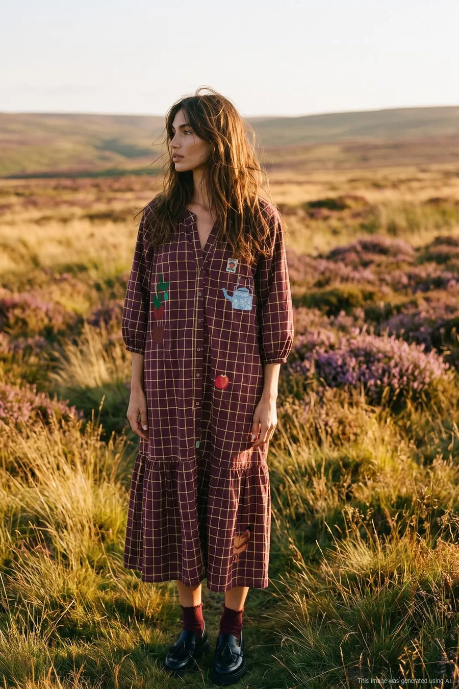 Home Grown Midi-Kleid