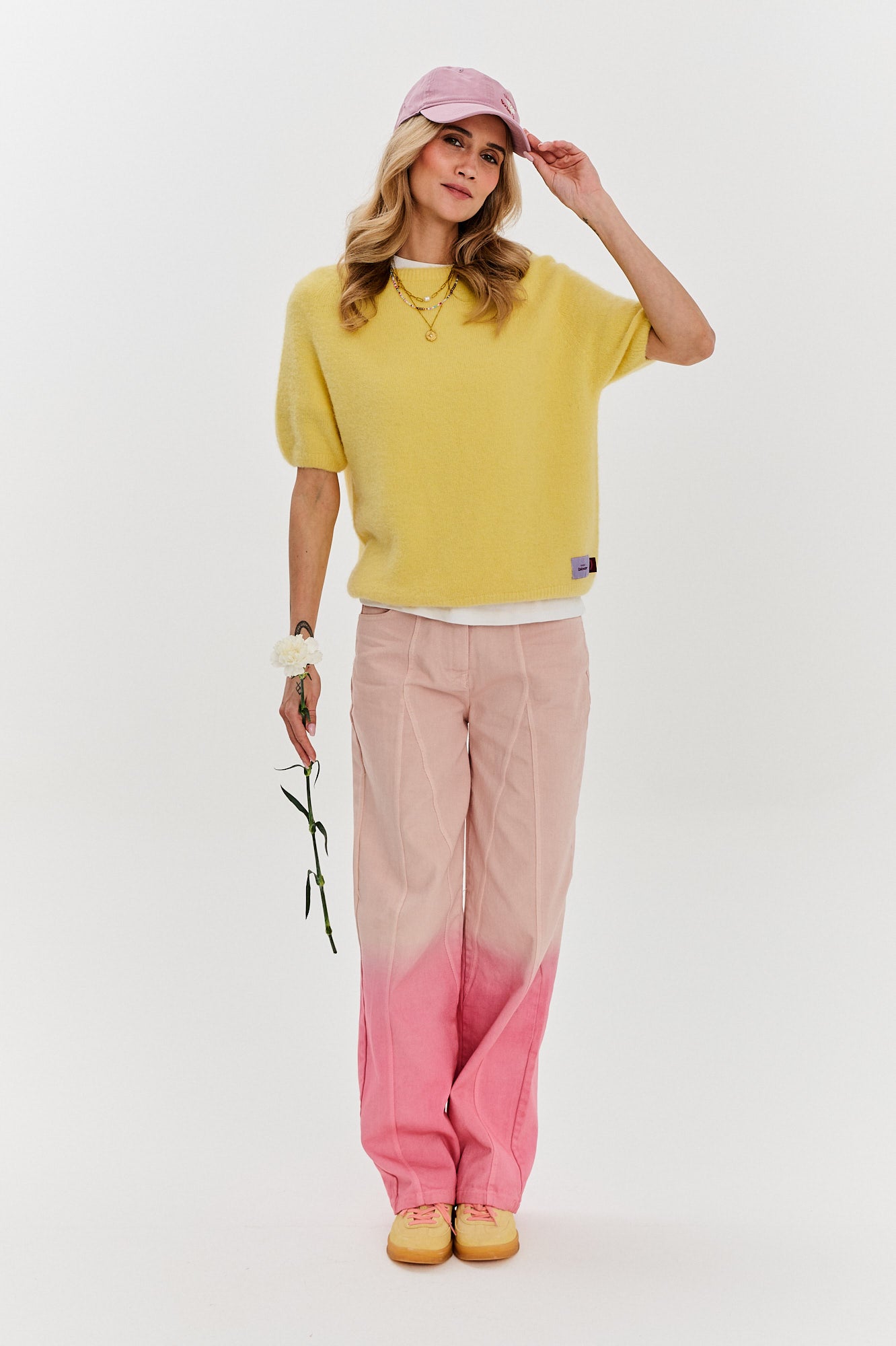 Pantaloni din denim Strawberry Bubblegum