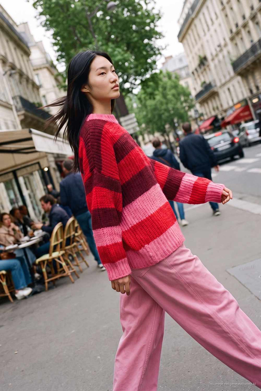 Berry Flame Wool Sweater