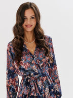 Rochie lungă The Frozen Lilly cu talie accentuată