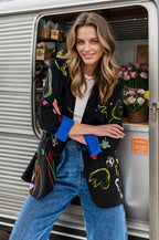 Botanische Oversize-Jacke