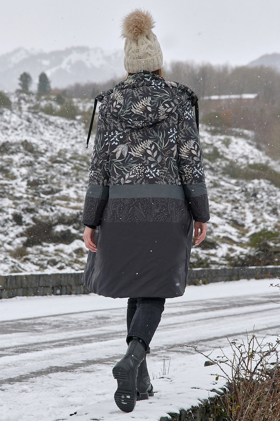 Manteau matelassé réversible Moss Garden