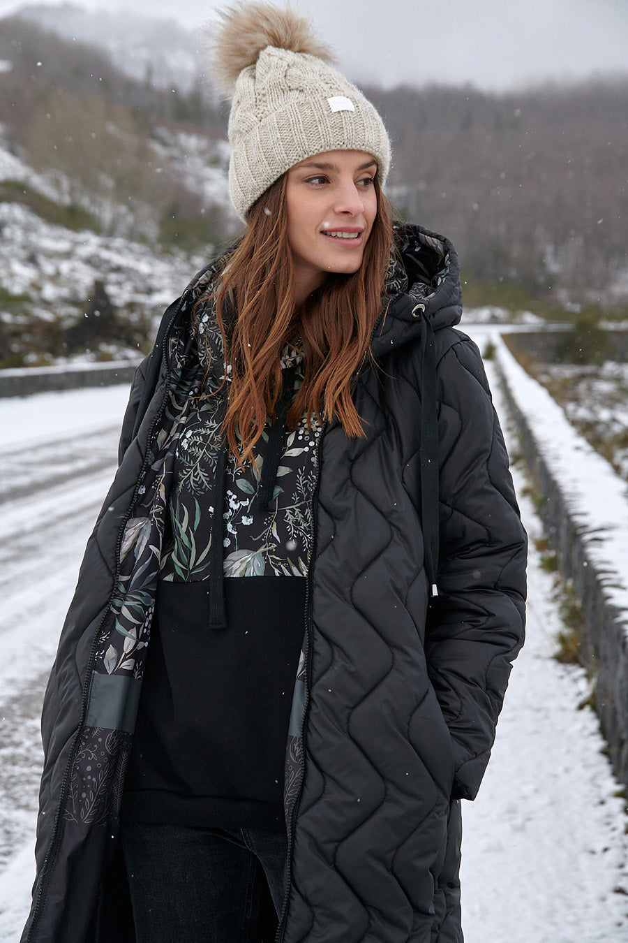 Manteau matelassé réversible Moss Garden