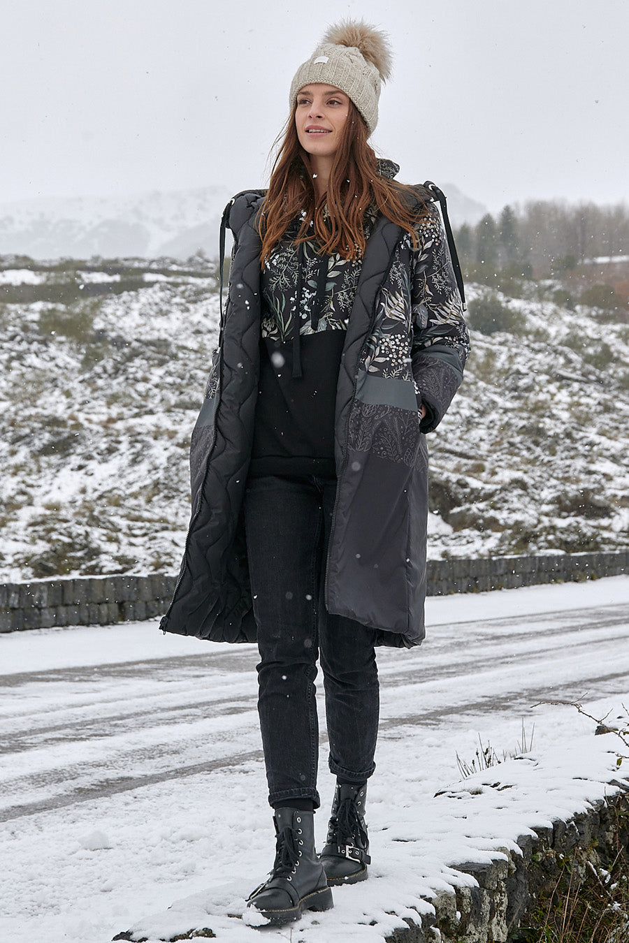 Manteau matelassé réversible Moss Garden