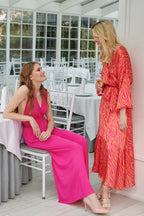 Magenta Sunset frill dress
