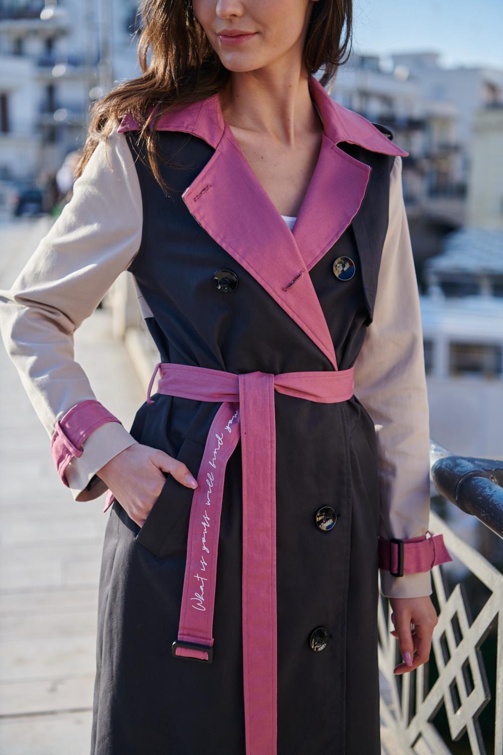 Classic Rosy Getaway trench