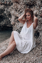 Summer Snowflake short dress with straps