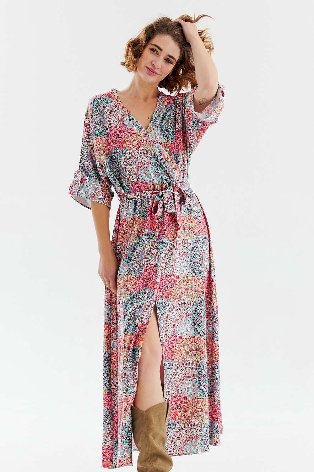 Sjana long dress with binding