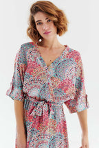 Sjana long dress with binding