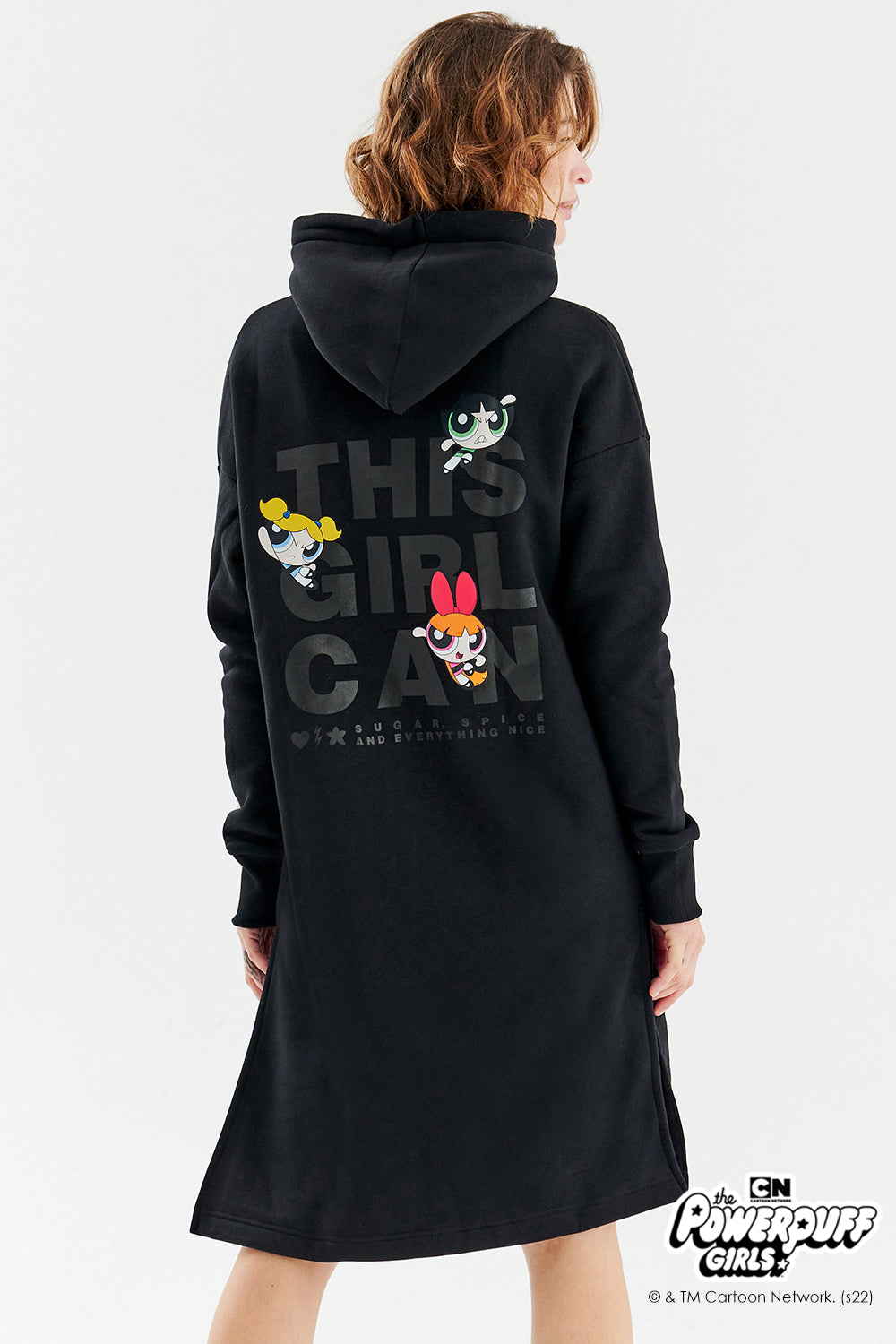 Mickey Mouse Ladies Hoodie Dress (Grey, S) at  Women's Clothing store