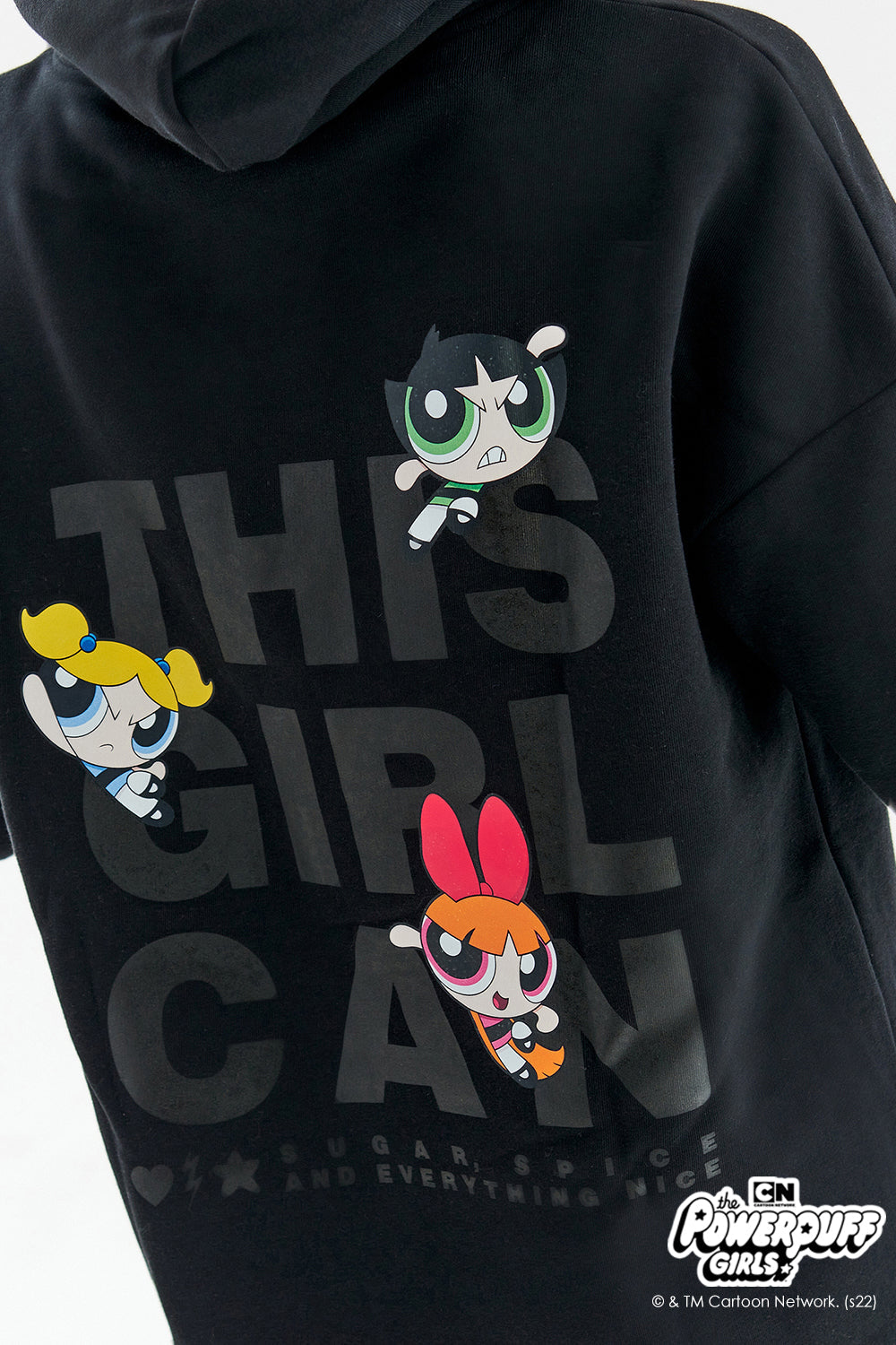 Powerpuff Pigerne Sten Lang Hættetrøje