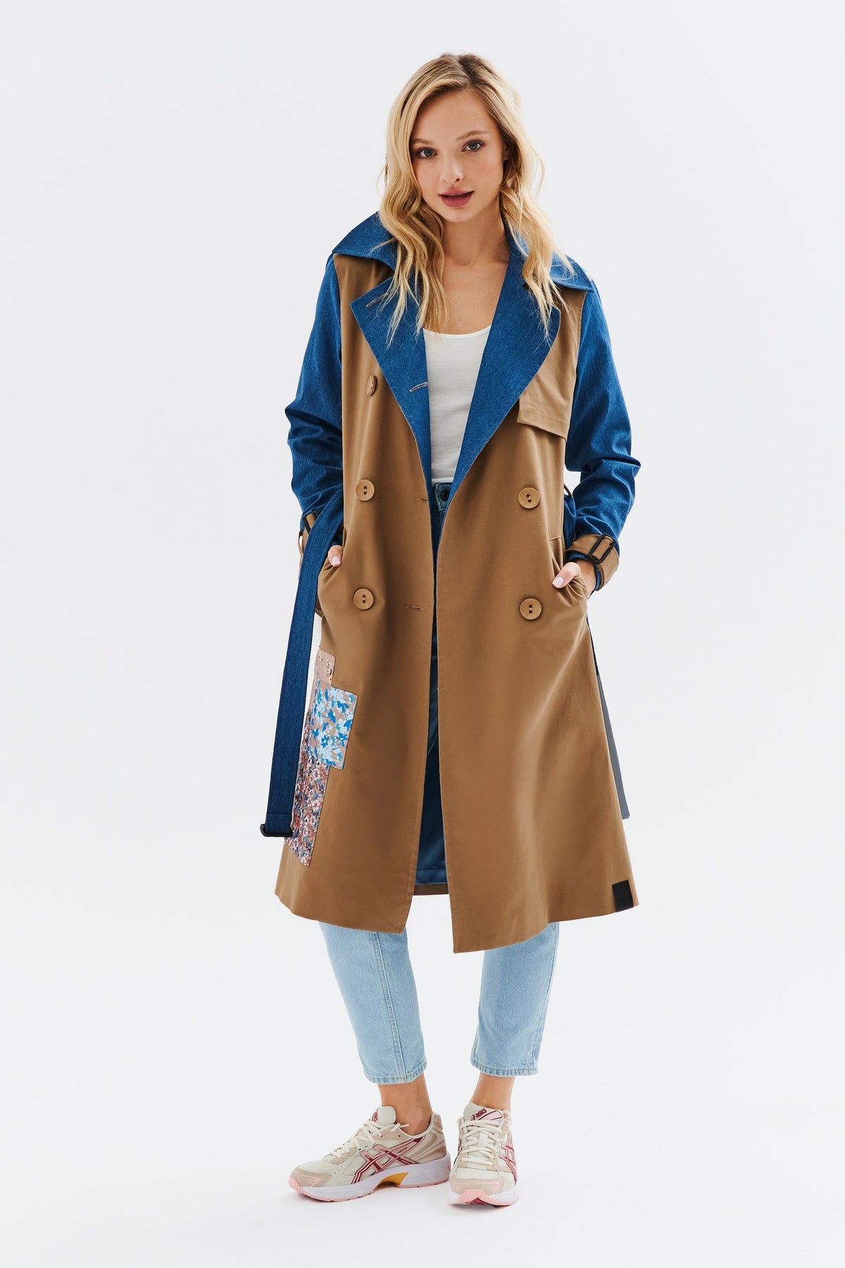 Blue Moon klassischer Trenchcoat